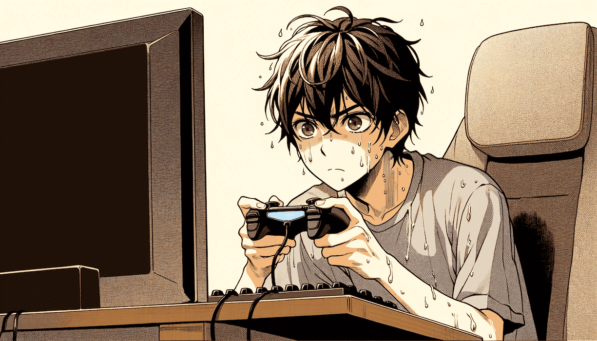 Młody chłopak grający w gry komputerowe